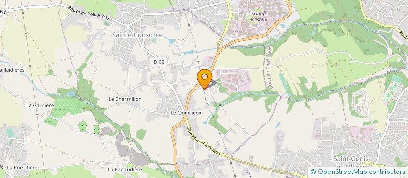 localisation de l'entreprise J A F  SAINTE-CONSORCE