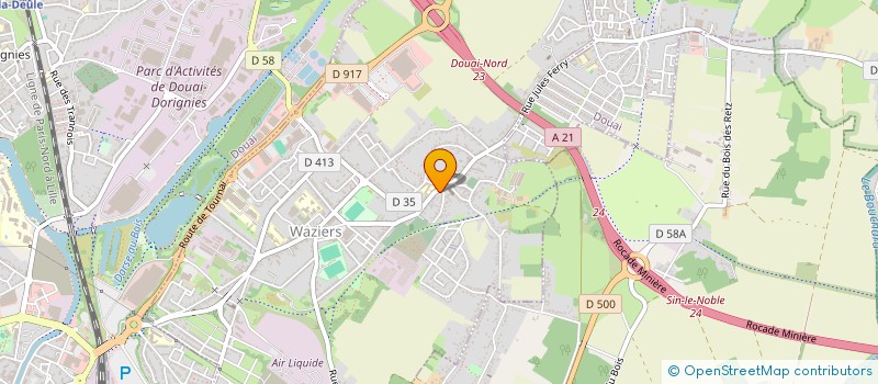 localisation de l'entreprise J.A.G.C.  WAZIERS