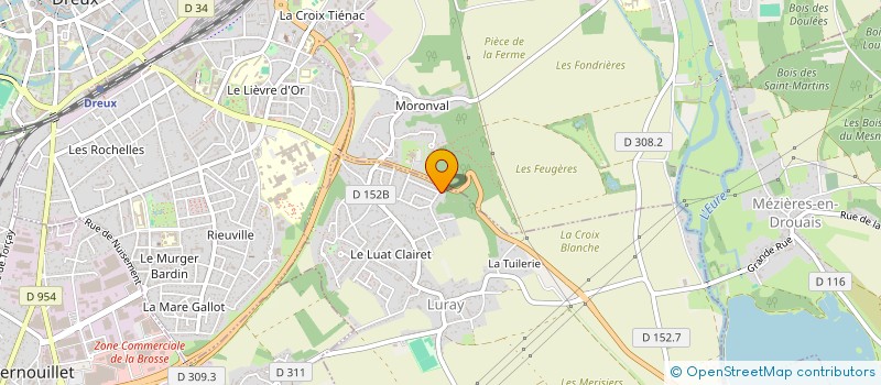 localisation de l'entreprise J.A.K.B à ECLUZELLES