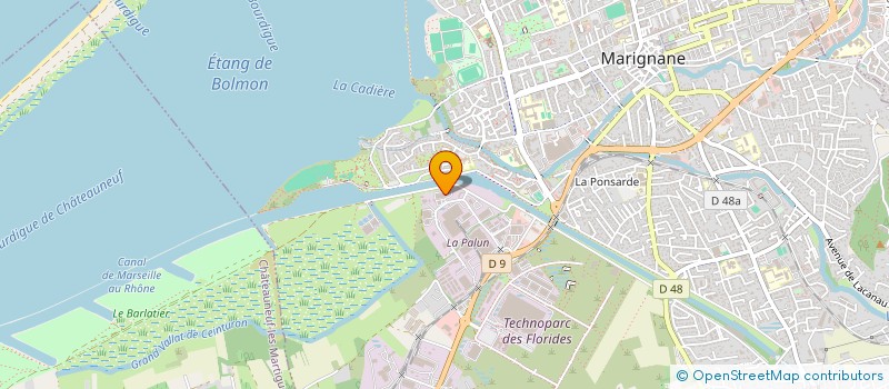 localisation de l'entreprise J.A.L. à MARIGNANE