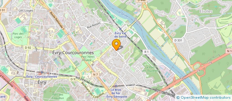 localisation de l'entreprise J.A.M. à EVRY-COURCOURONNES