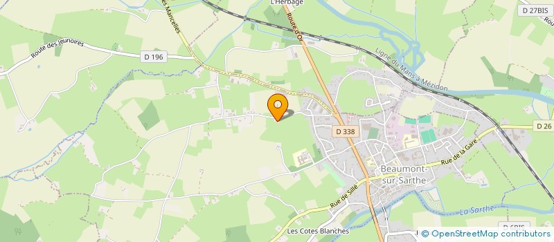 localisation de l'entreprise J.A.M.A.  BEAUMONT-SUR-SARTHE