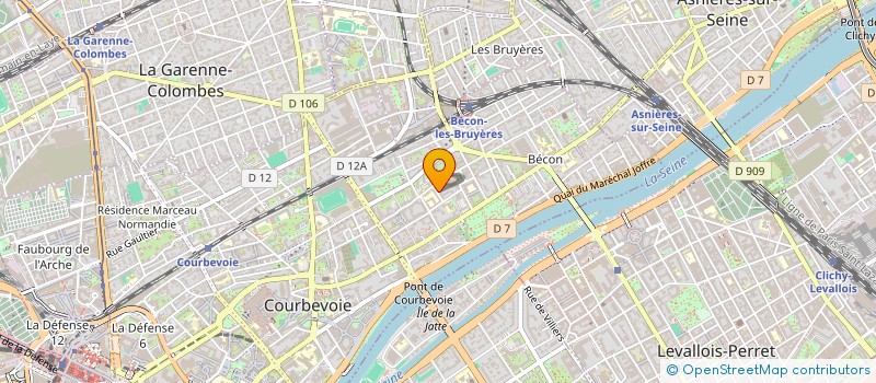 localisation de l'entreprise J.A. PLOMBERIE à COURBEVOIE