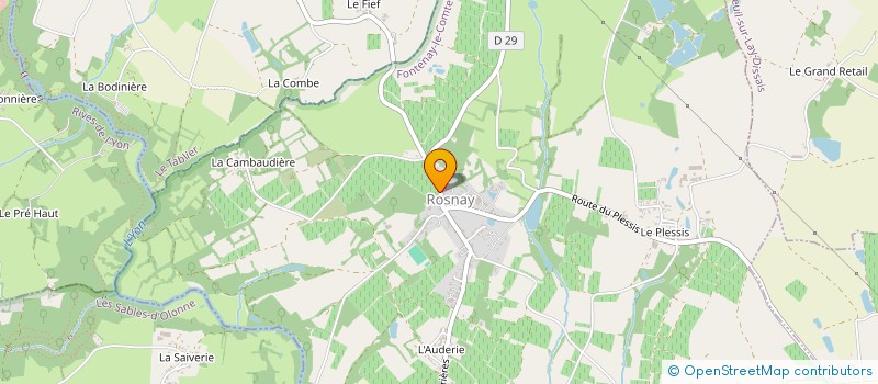 localisation de l'entreprise J.A.THERY à ROSNAY