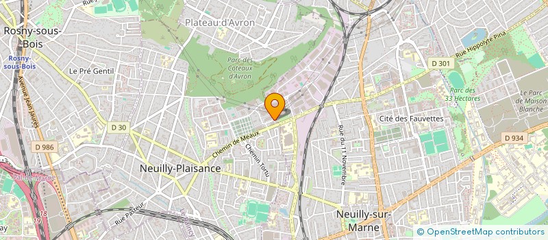 localisation de l'entreprise J.A.U. BAT  NEUILLY-PLAISANCE