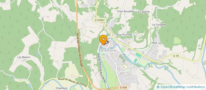 localisation de l'entreprise J'AIME BRANTOME  BRANTOME EN PERIGORD