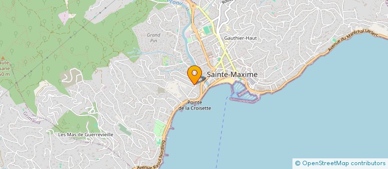localisation de l'entreprise J AND J à SAINTE-MAXIME