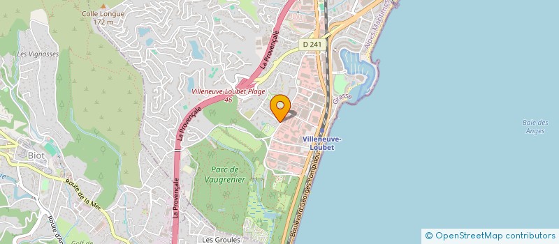 localisation de l'entreprise J AND J  VILLENEUVE-LOUBET