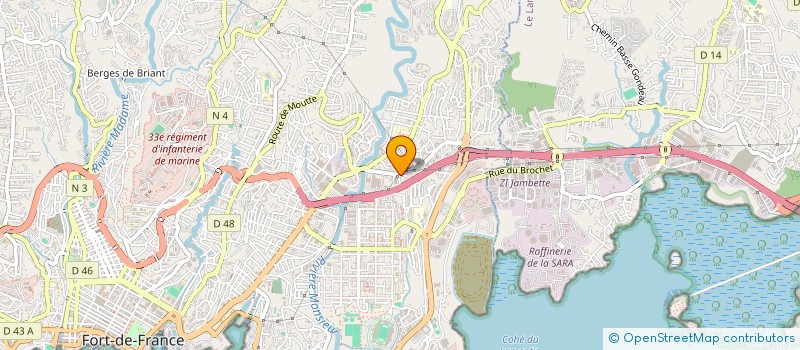 localisation de l'entreprise J AND J  FORT-DE-FRANCE