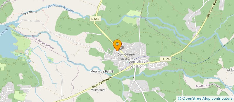 localisation de l'entreprise J AND M  SAINT-PAUL-EN-BORN