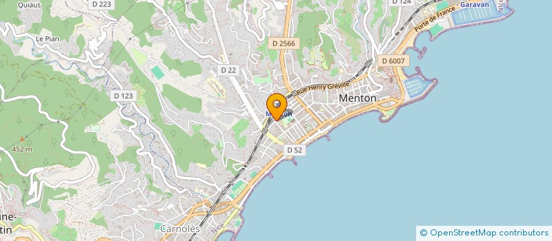localisation de l'entreprise J AND M à MENTON