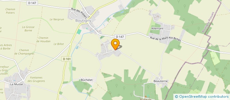 localisation de l'entreprise J. & ASSOCIES à BOUTIGNY-PROUAIS