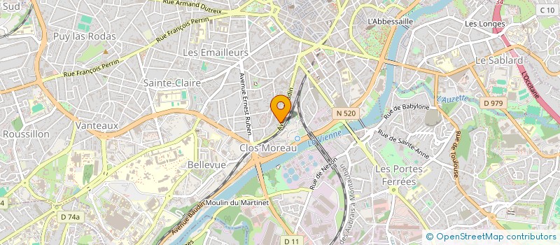 localisation de l'entreprise J&ASSOCIES à LIMOGES