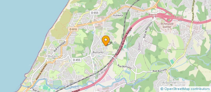 localisation de l'entreprise J AU CARRE  BIDART