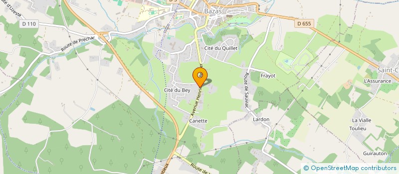 localisation de l'entreprise J B 33 à BAZAS