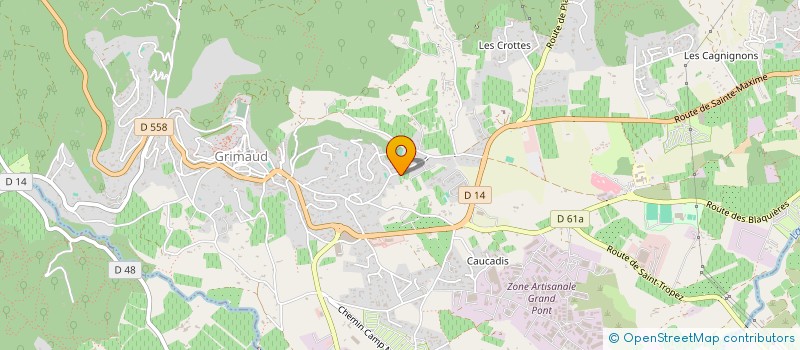 localisation de l'entreprise J.B à GRIMAUD