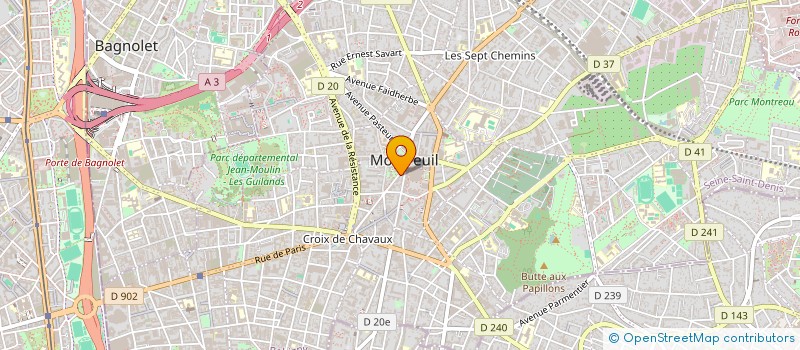 localisation de l'entreprise J & B ANNA à MONTREUIL