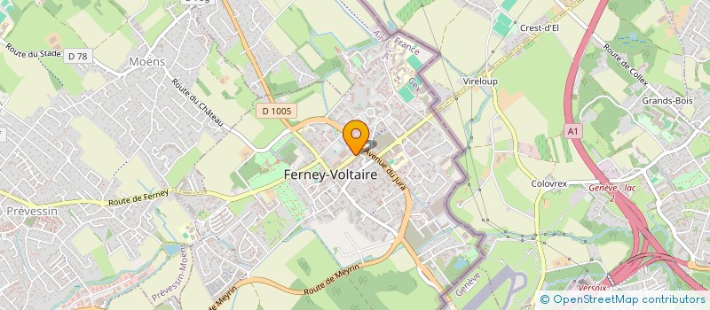 localisation de l'entreprise J.B BARBER à FERNEY-VOLTAIRE