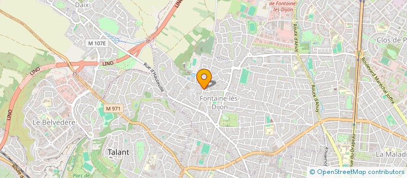 localisation de l'entreprise J & B BOULANGERIE  FONTAINE-LES-DIJON