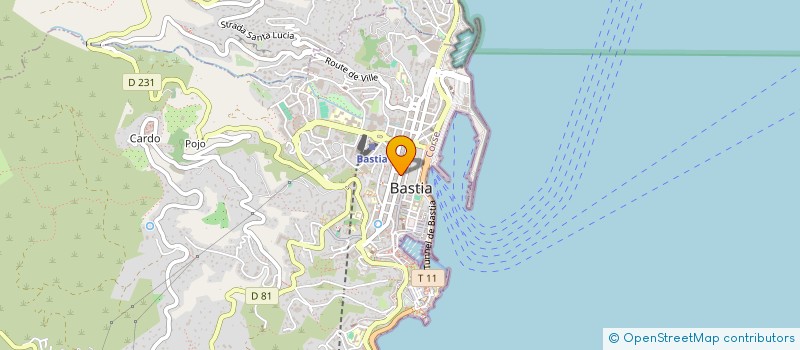 localisation de l'entreprise J.B.CHAUSSURES à BASTIA