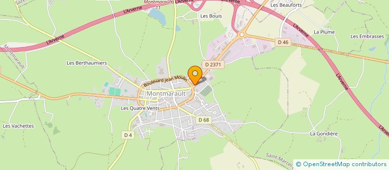 localisation de l'entreprise J.B. CUIRS à MONTMARAULT