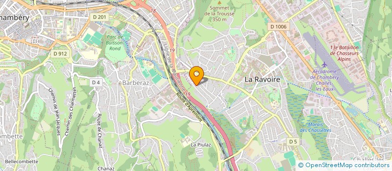 localisation de l'entreprise J.B.D.  LA RAVOIRE