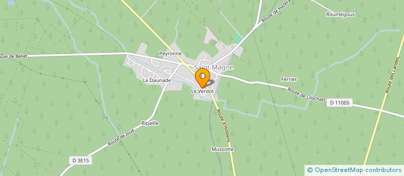 localisation de l'entreprise J-B ELEC  SAINT-MAGNE