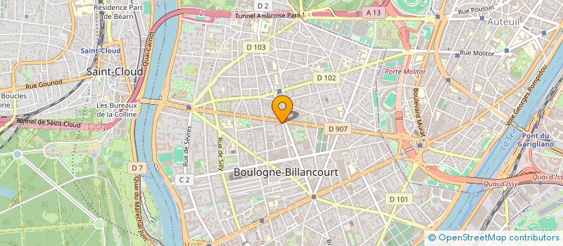 localisation de l'entreprise J.B.J. à BOULOGNE-BILLANCOURT