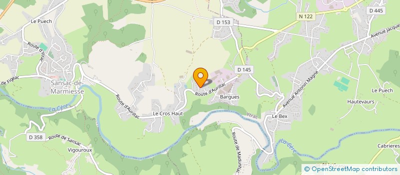 localisation de l'entreprise J.B LACOSTE PARTICIPATION à SANSAC-DE-MARMIESSE