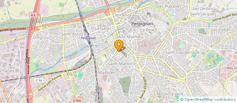 localisation de l'entreprise J.B.M.  PERPIGNAN