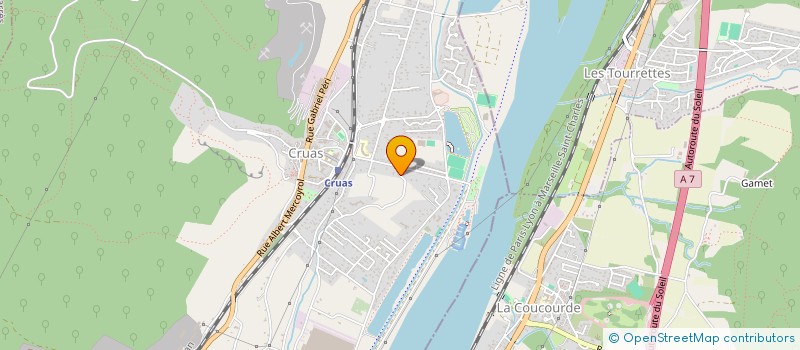 localisation de l'entreprise J.B.M.R.  CRUAS