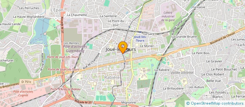 localisation de l'entreprise J.B.MAURICE à JOUE-LES-TOURS