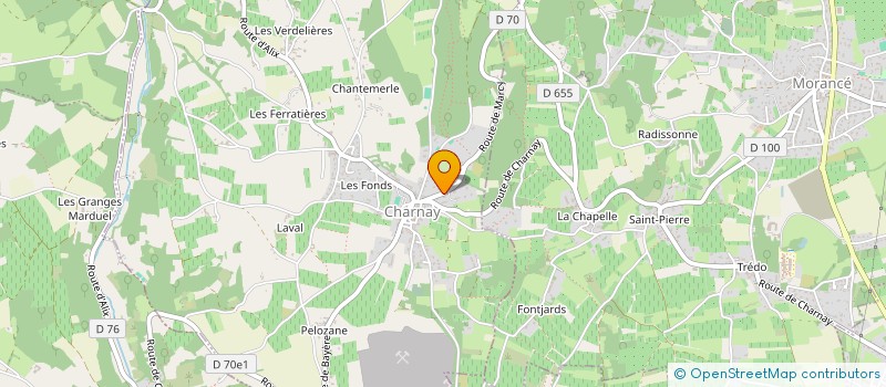 localisation de l'entreprise J.B.N.F.  CHARNAY