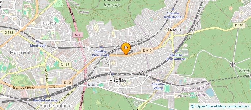 localisation de l'entreprise J B PRESSING à VIROFLAY