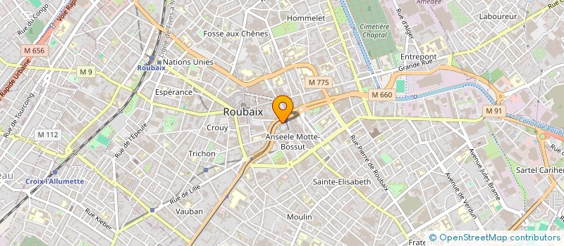 localisation de l'entreprise J.B.S à ROUBAIX