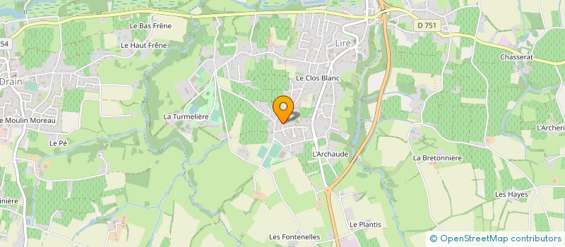 localisation de l'entreprise J.B.SEXAGE  OREE-D'ANJOU