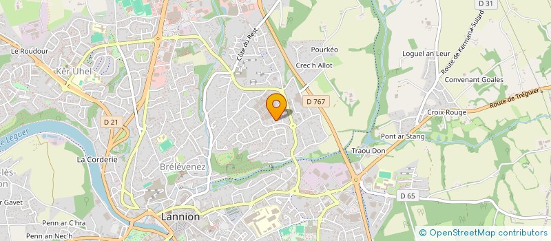 localisation de l'entreprise J.B. TRAITEUR à LANNION