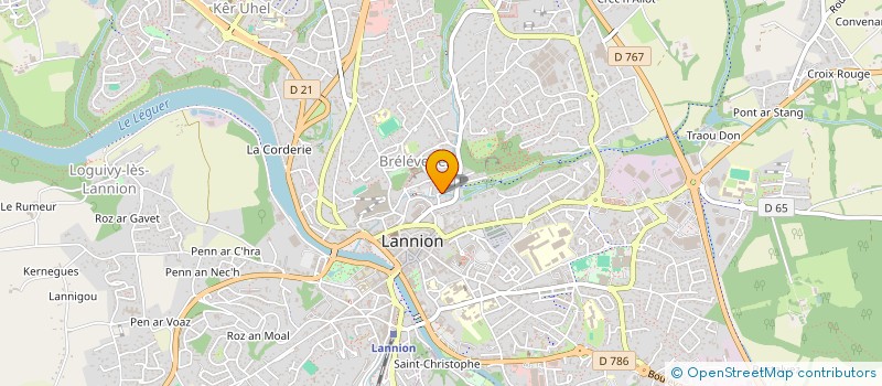 localisation de l'entreprise J.BAB.D  LANNION