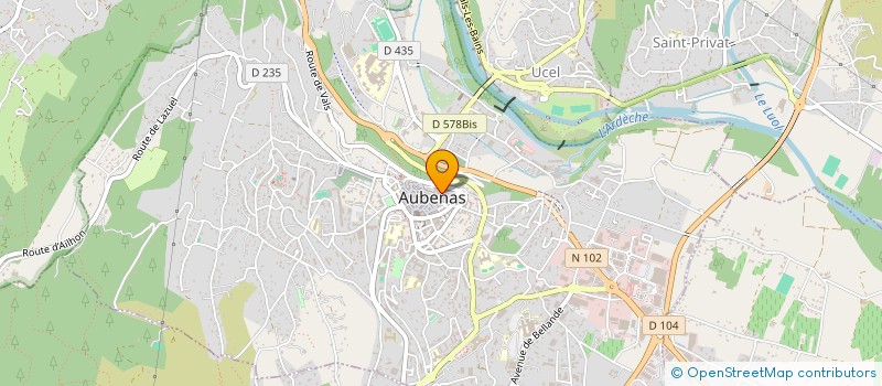 localisation de l'entreprise J. BAILLIEZ à AUBENAS