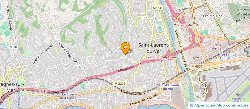 localisation de l'entreprise J. BASSO ETANCHEITE à SAINT-LAURENT-DU-VAR