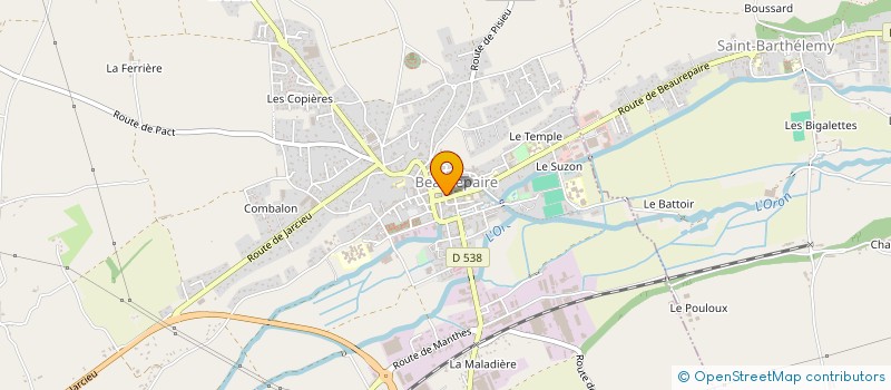 localisation de l'entreprise J BASTIN - E GILTAY HUISSIERS DE JUSTICE  BEAUREPAIRE