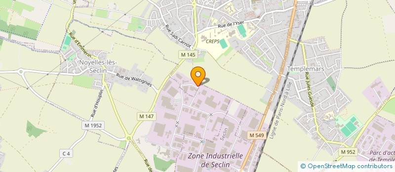 localisation de l'entreprise J.BERON CARROSSERIE à WATTIGNIES