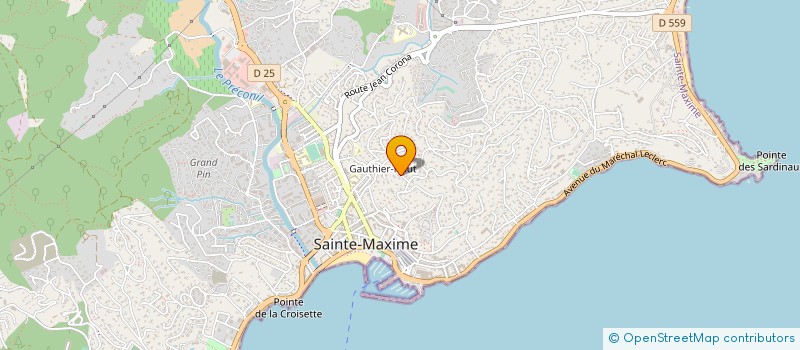 localisation de l'entreprise J BLANCARD & ASSOCIES à SAINTE-MAXIME