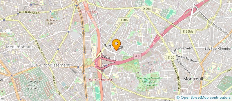 localisation de l'entreprise J BRESSON à BAGNOLET