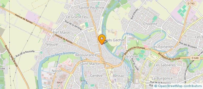 localisation de l'entreprise J.C.  NIORT