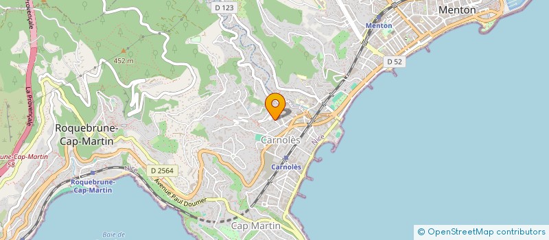 localisation de l'entreprise J.C.B à ROQUEBRUNE-CAP-MARTIN