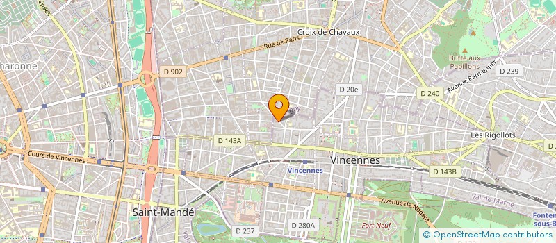 localisation de l'entreprise J.C. BILLOT GESTION à VINCENNES