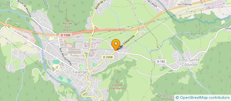 localisation de l'entreprise J.C.C.D.  FAVERGES-SEYTHENEX