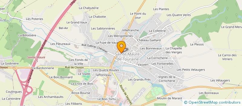 localisation de l'entreprise J.C.C.J.  SAINTE-MAURE-DE-TOURAINE