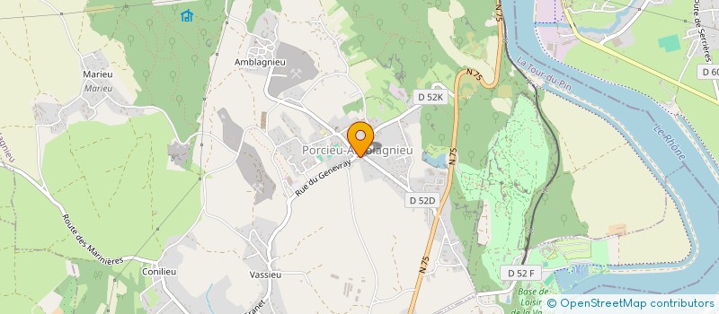 localisation de l'entreprise J.C.D  PORCIEU-AMBLAGNIEU